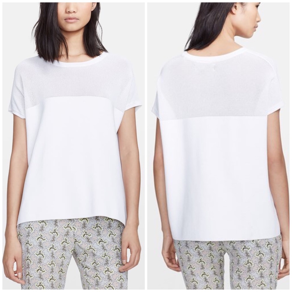 Rag & Bone Nicola Illusion Yoke Top Small White